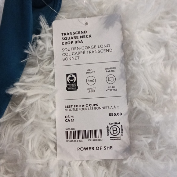 Athleta Transcend Square Neck Crop Bra - Picture 4 of 5